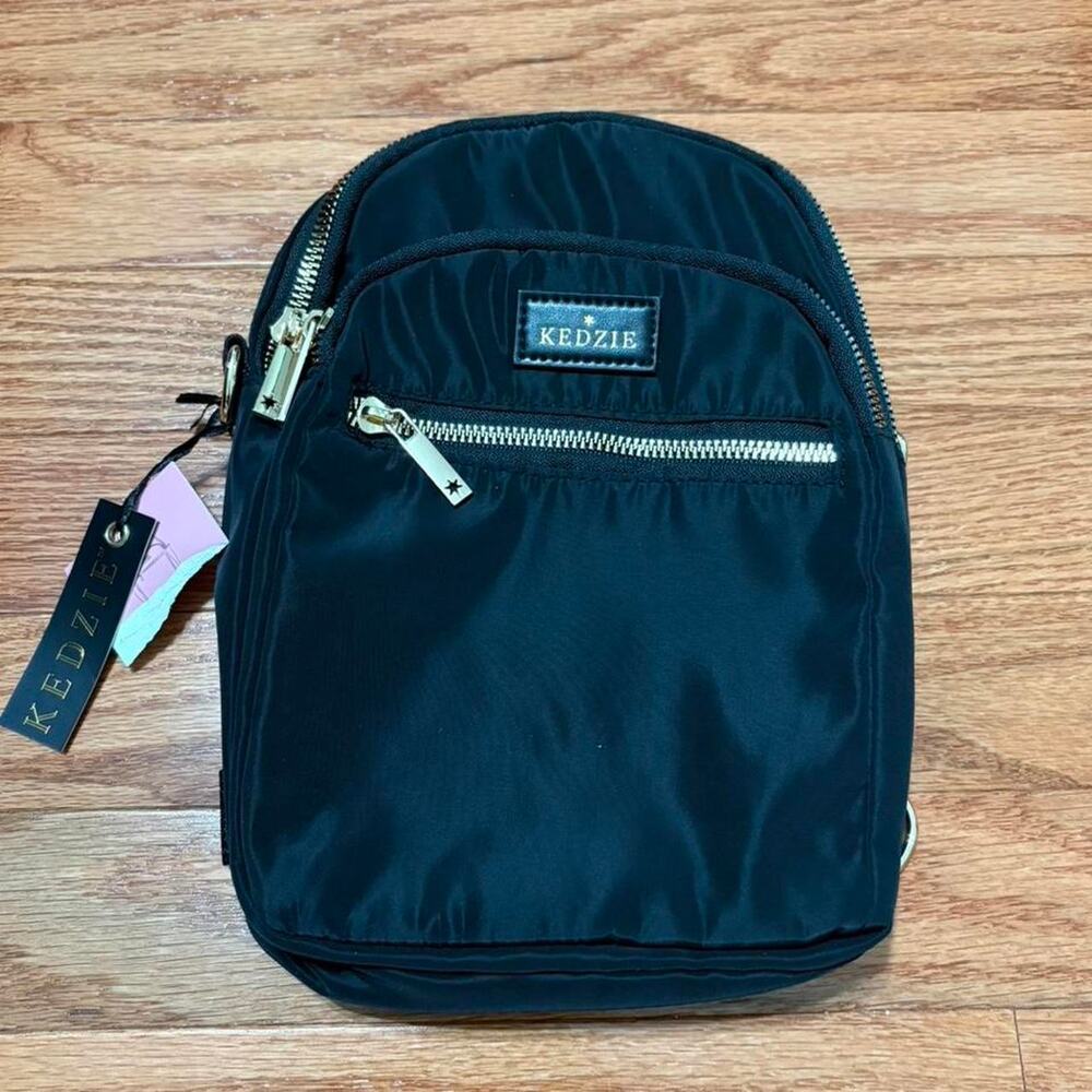 Kedzie black mini backpack with